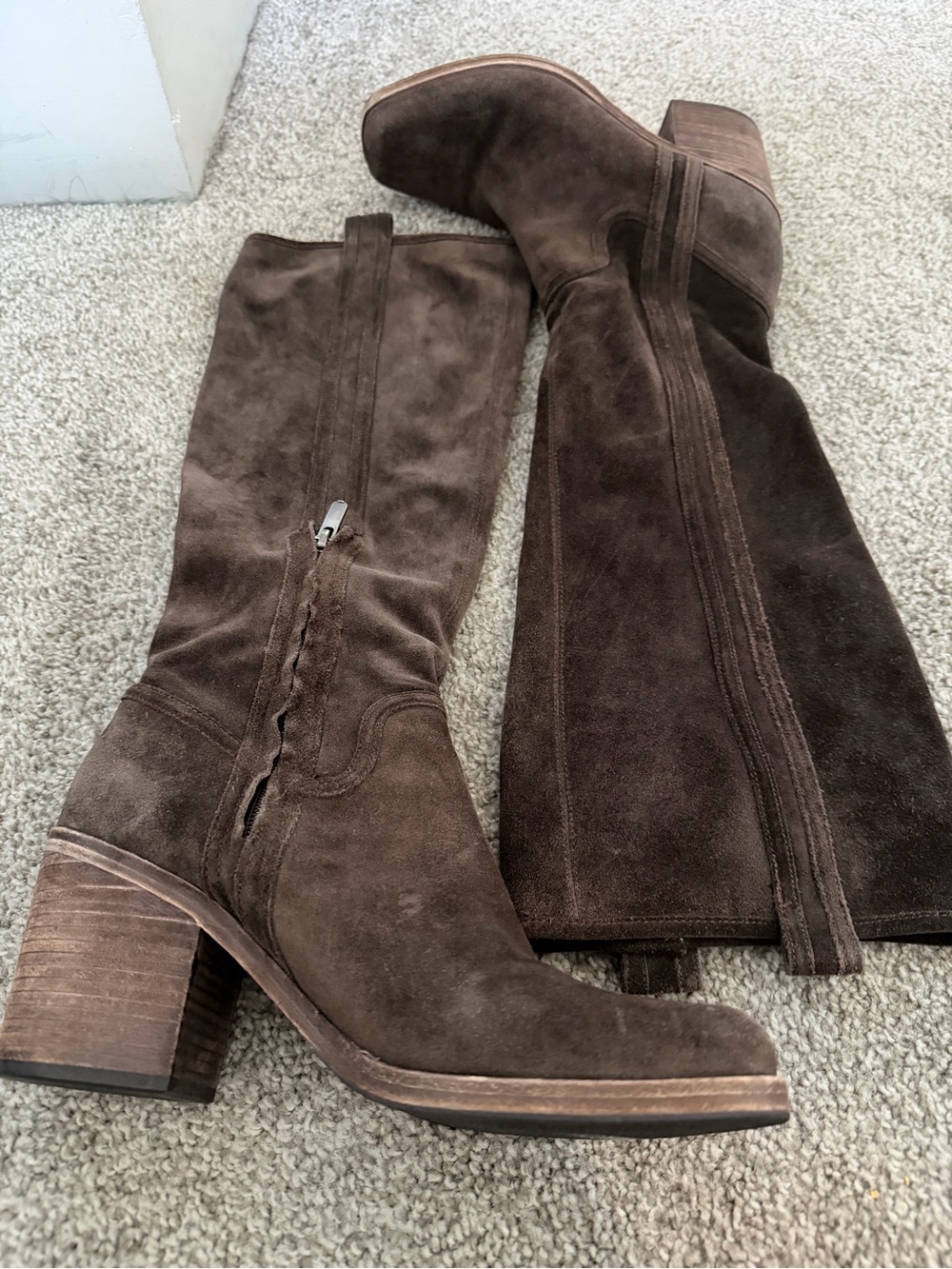 Belle by Sigerson Morrison Dark Brown Suede Knee Boots